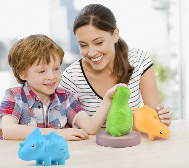 FanXin Cute Diplodocus Dino Cube Puzzle